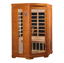 Load image into Gallery viewer, Golden Designs Dynamic "Heming" 2-person corner Low EMF Far Infrared Sauna
