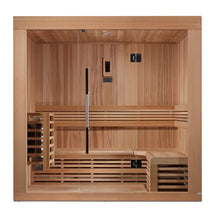 Load image into Gallery viewer, Golden Designs "Copenhagen Edition" 3 Person Traditional Steam Sauna - Canadian Red Cedar