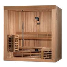 Load image into Gallery viewer, Golden Designs "Copenhagen Edition" 3 Person Traditional Steam Sauna - Canadian Red Cedar