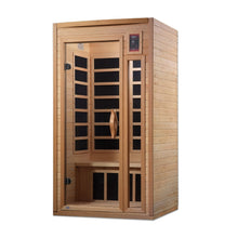 Load image into Gallery viewer, Golden Designs Geneva Elite 1-2-person PureTech™ Near Zero EMF (Under 2MG) FAR Infrared Sauna (Canadian Hemlock)