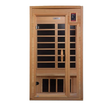 Load image into Gallery viewer, Golden Designs "Barcelona Select" 1-2-person Low EMF Far Infrared Sauna Canadian Hemlock