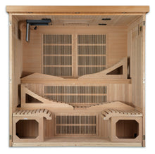 Load image into Gallery viewer, Golden Designs "Monaco Elite" 6-person PureTech™ Near Zero Far Infrared Sauna Canadian Hemlock
