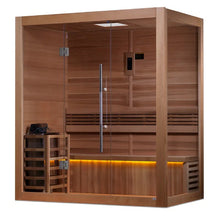 Load image into Gallery viewer, Golden Designs "Forssa Edition" 3 Person Indoor Traditional Steam Sauna (GDI-7203-01) - Canadian Red Cedar Interior