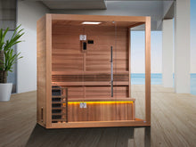 Load image into Gallery viewer, Golden Designs "Forssa Edition" 3 Person Indoor Traditional Steam Sauna (GDI-7203-01) - Canadian Red Cedar Interior