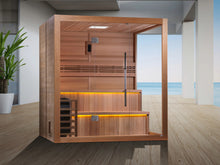 Load image into Gallery viewer, Golden Designs "Kuusamo Edition" 6 Person Indoor Traditional Steam Sauna (GDI-7206-01) - Canadian Red Cedar Interior