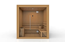 Load image into Gallery viewer, Golden Designs "Copenhagen Edition" 3 Person Traditional Steam Sauna - Canadian Red Cedar