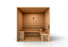 Load image into Gallery viewer, Golden Designs "Copenhagen Edition" 3 Person Traditional Steam Sauna - Canadian Red Cedar