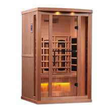 Load image into Gallery viewer, Golden Designs 2-Person Full Spectrum PureTech™ Near Zero EMF FAR Infrared Sauna with Himalayan Salt Bar (Canadian Hemlock)