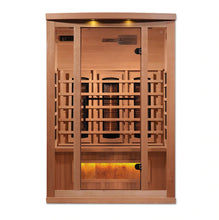 Load image into Gallery viewer, Golden Designs 2-Person Full Spectrum PureTech™ Near Zero EMF FAR Infrared Sauna with Himalayan Salt Bar (Canadian Hemlock)