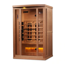 Load image into Gallery viewer, Golden Designs 2-Person Full Spectrum PureTech™ Near Zero EMF FAR Infrared Sauna with Himalayan Salt Bar (Canadian Hemlock)