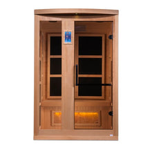 Load image into Gallery viewer, Golden Designs 2-Person "Hotel Edition" Full Spectrum PureTech™ Near Zero EMF FAR Infrared Sauna with Himalayan Salt Bar (Canadian Hemlock)