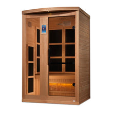 Load image into Gallery viewer, Golden Designs 2-Person "Hotel Edition" Full Spectrum PureTech™ Near Zero EMF FAR Infrared Sauna with Himalayan Salt Bar (Canadian Hemlock)