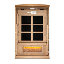 Load image into Gallery viewer, Golden Designs 2-Person "Hotel Edition" Full Spectrum PureTech™ Near Zero EMF FAR Infrared Sauna with Himalayan Salt Bar (Canadian Hemlock)