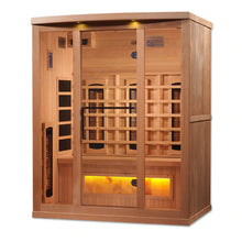 Load image into Gallery viewer, Golden Designs 3-Person Full Spectrum PureTech™ Near Zero EMF FAR Infrared Sauna with Himalayan Salt Bar (Canadian Hemlock)