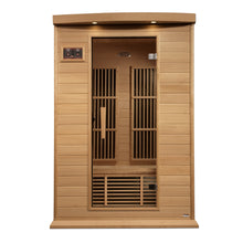 Load image into Gallery viewer, Golden Designs Maxxus 2 Per Near Zero EMF FAR Infrared Carbon Canadian Hemlock Sauna