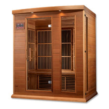 Load image into Gallery viewer, Golden Designs Maxxus "Avignon Edition" 3 Per Near Zero EMF FAR Infrared Carbon Canadian Red Cedar Sauna