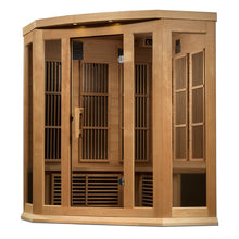 Load image into Gallery viewer, Golden Designs Maxxus 3 Per Corner Near Zero EMF FAR Infrared Carbon Canadian Hemlock Sauna