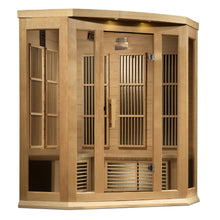 Load image into Gallery viewer, Golden Designs Maxxus 3 Per Corner Near Zero EMF FAR Infrared Carbon Canadian Hemlock Sauna