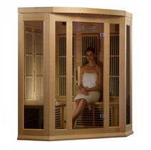 Load image into Gallery viewer, Golden Designs Maxxus 3 Per Corner Low EMF FAR Infrared Carbon Canadian Hemlock Sauna
