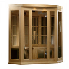 Load image into Gallery viewer, Golden Designs Maxxus 3 Per Corner Low EMF FAR Infrared Carbon Canadian Hemlock Sauna