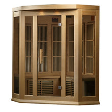Load image into Gallery viewer, Golden Designs Maxxus 3 Per Corner Low EMF FAR Infrared Carbon Canadian Hemlock Sauna
