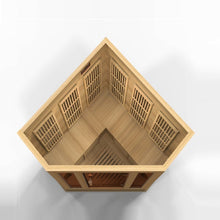 Load image into Gallery viewer, Golden Designs Maxxus 3 Per Corner Low EMF FAR Infrared Carbon Canadian Hemlock Sauna