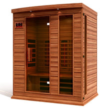 Load image into Gallery viewer, Golden Designs Maxxus 3 Per Full Spectrum Near Zero EMF FAR Infrared Carbon Canadian Red Cedar Sauna