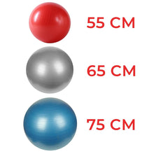 Load image into Gallery viewer, Sunny Health & Fitness Anti-burst Gym Ball W/ Pump - 55cm - 75cm