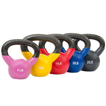 Load image into Gallery viewer, Sunny Health & Fitness Vinyl Coated Kettle Bell 5 - 25Lbs