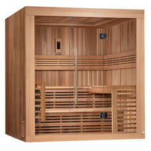 Load image into Gallery viewer, Golden Designs "Osla Edition" 6 Person Traditional Steam Sauna - Canadian Red Cedar