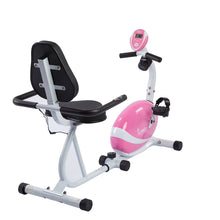 Load image into Gallery viewer, Sunny Health & Fitness Magnetic Recumbent Bike Exercise Bike, 220lb Capacity, Monitor, Pulse Rate Monitoring