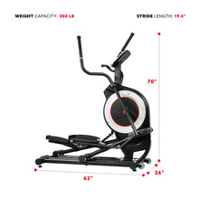 Load image into Gallery viewer, Sunny Health & Fitness Motorized Elliptical Machine W/ Device Holder, Programmable Monitor And Heart Rate Monitoring