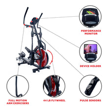 Load image into Gallery viewer, Sunny Health & Fitness Magnetic Elliptical Machine W/ Device Holder, Lcd Monitor And Heart Rate Monitoring - Stride Zone