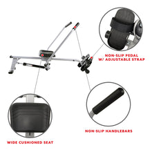 Load image into Gallery viewer, Sunny Health & Fitness Full Motion Rowing Machine Rower W/ 350 Lb Weight Capacity And Lcd Monitor