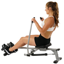 Load image into Gallery viewer, Sunny Health & Fitness Full Motion Rowing Machine Rower W/ 350 Lb Weight Capacity And Lcd Monitor