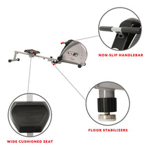 Load image into Gallery viewer, Sunny Health & Fitness Elastic Cord Rowing Machine Rower W/ Lcd Monitor