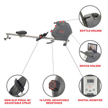 Load image into Gallery viewer, Sunny Health & Fitness Multifunction Spm Magnetic Rowing Machine