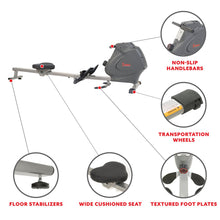 Load image into Gallery viewer, Sunny Health & Fitness Multifunction Spm Magnetic Rowing Machine