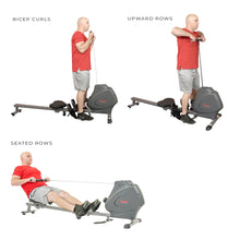 Load image into Gallery viewer, Sunny Health & Fitness Multifunction Spm Magnetic Rowing Machine