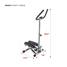 Load image into Gallery viewer, Sunny Health & Fitness Twist Stepper Step Machine W/ Handlebar And Lcd Monitor
