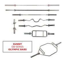 Load image into Gallery viewer, Sunny Health & Fitness 20" Olympic Single Dumbbell Handlebar W/ Ring Collars