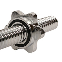 Load image into Gallery viewer, Sunny Health & Fitness 47 In Threaded Chrome Curl Bar W/ Ring Collars