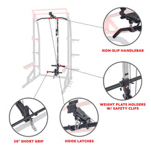 Load image into Gallery viewer, Sunny Health & Fitness Lat Pull Down Attachment Pulley System For Power Racks