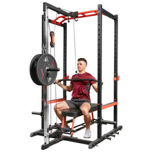 Load image into Gallery viewer, Sunny Health & Fitness Lat Pull Down Attachment Pulley System For Power Racks