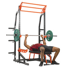 Load image into Gallery viewer, Sunny Health & Fitness Power Zone Half Rack Heavy Duty Performance Power Cage With 1000 Lb Weight Capacity