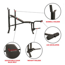Load image into Gallery viewer, Sunny Health & Fitness Adjustable Weight Bench W/ Decline, Flat And Incline Training Positions And Leg Developer