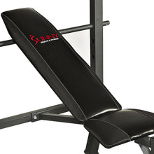 Load image into Gallery viewer, Sunny Health & Fitness Adjustable Weight Bench W/ Decline, Flat And Incline Training Positions And Leg Developer