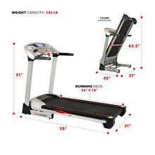 Load image into Gallery viewer, Sunny Health & Fitness Performance Treadmill, High Weight Capacity W/ 15 Levels Of Auto Incline, Mp3 And Body Fat Function