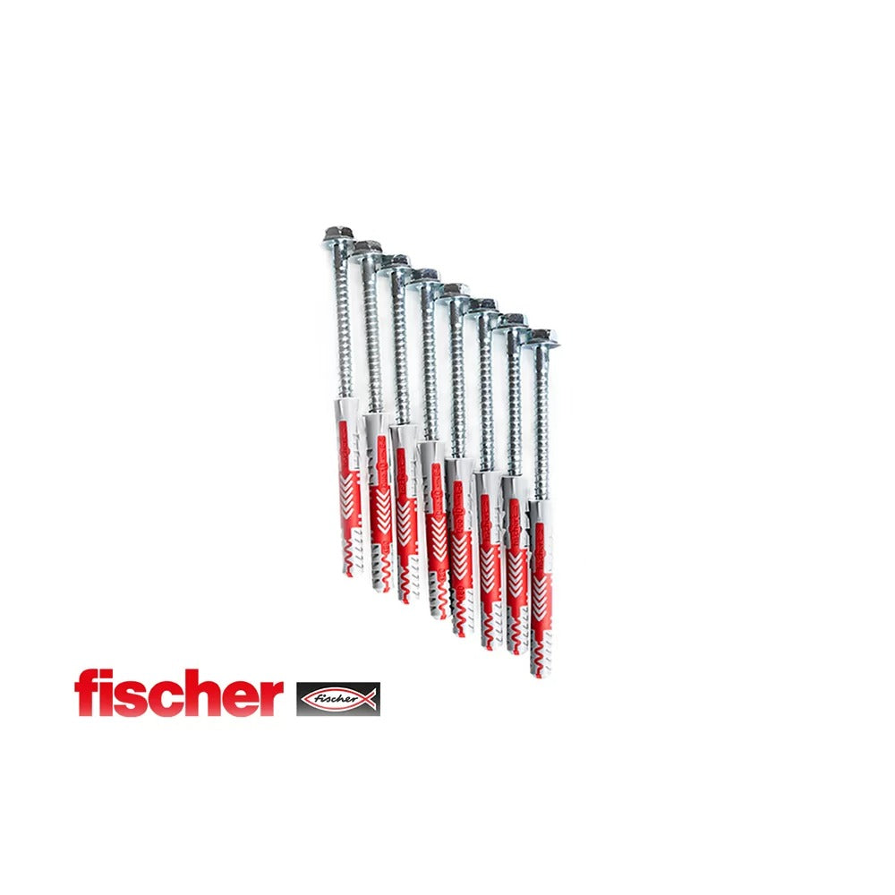 BenchK KM8 – Fischer 10 × 80 Expansion Plugs with BenchK Wall Bars Screws (8 pcs.)