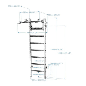BenchK 231W Swedish Ladder Wall Bars